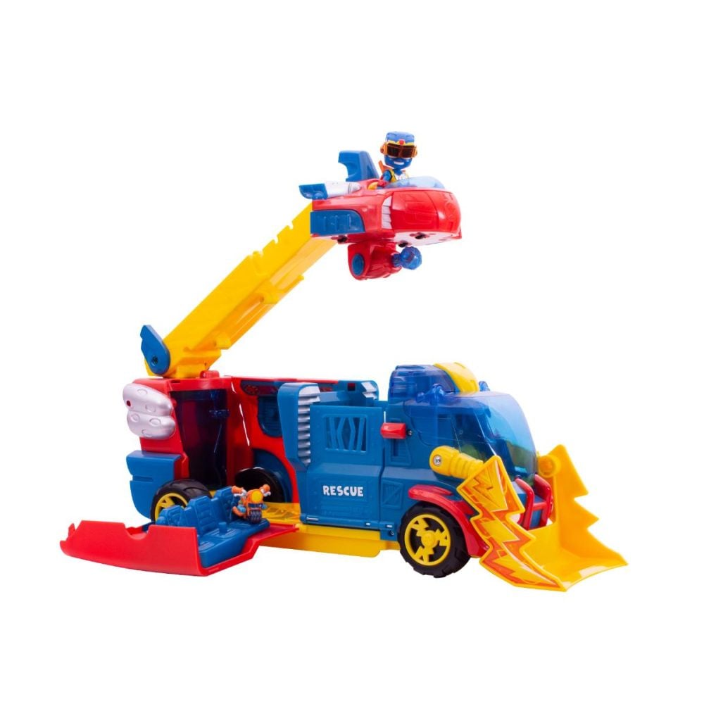 Set camion 2 in 1 si figurina Kazoom Kid, Superthings, Rescue Truck