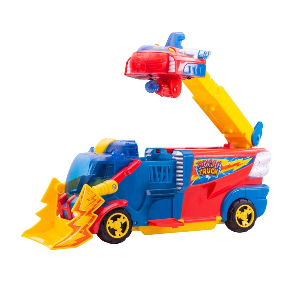 Set camion 2 in 1 si figurina Kazoom Kid, Superthings, Rescue Truck
