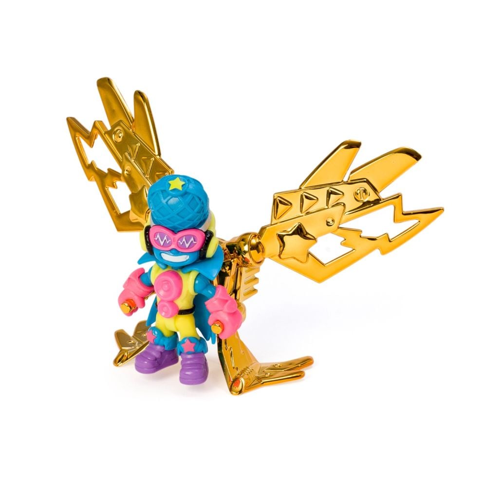 Set figurina cu accesoriu, SuperThings, Neon Power Exoskeleton