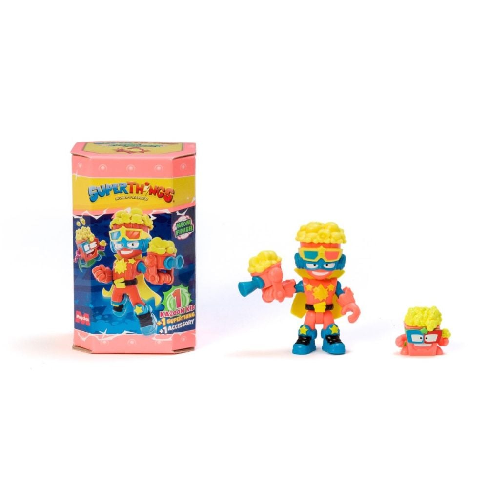 Figurina cu accesoriu, SuperThings, Kazoom Kid, Neon Power | Noriel
