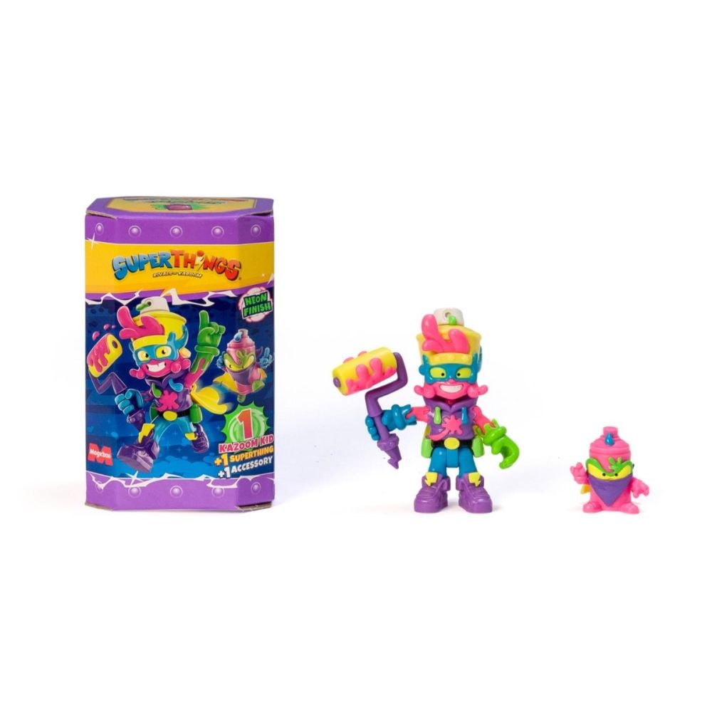 Figurina cu accesoriu, SuperThings, Kazoom Kid, Neon Power | Noriel