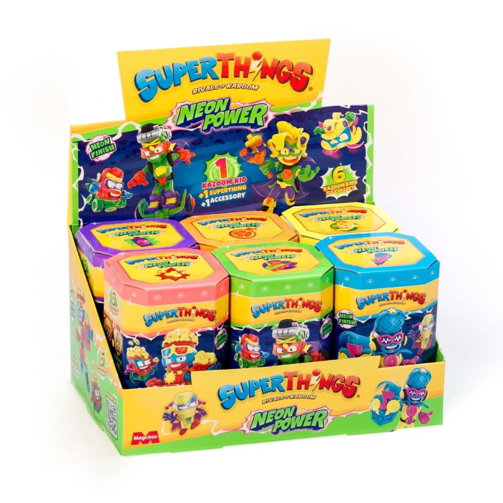 Figurina cu accesoriu, SuperThings, Kazoom Kid, Neon Power