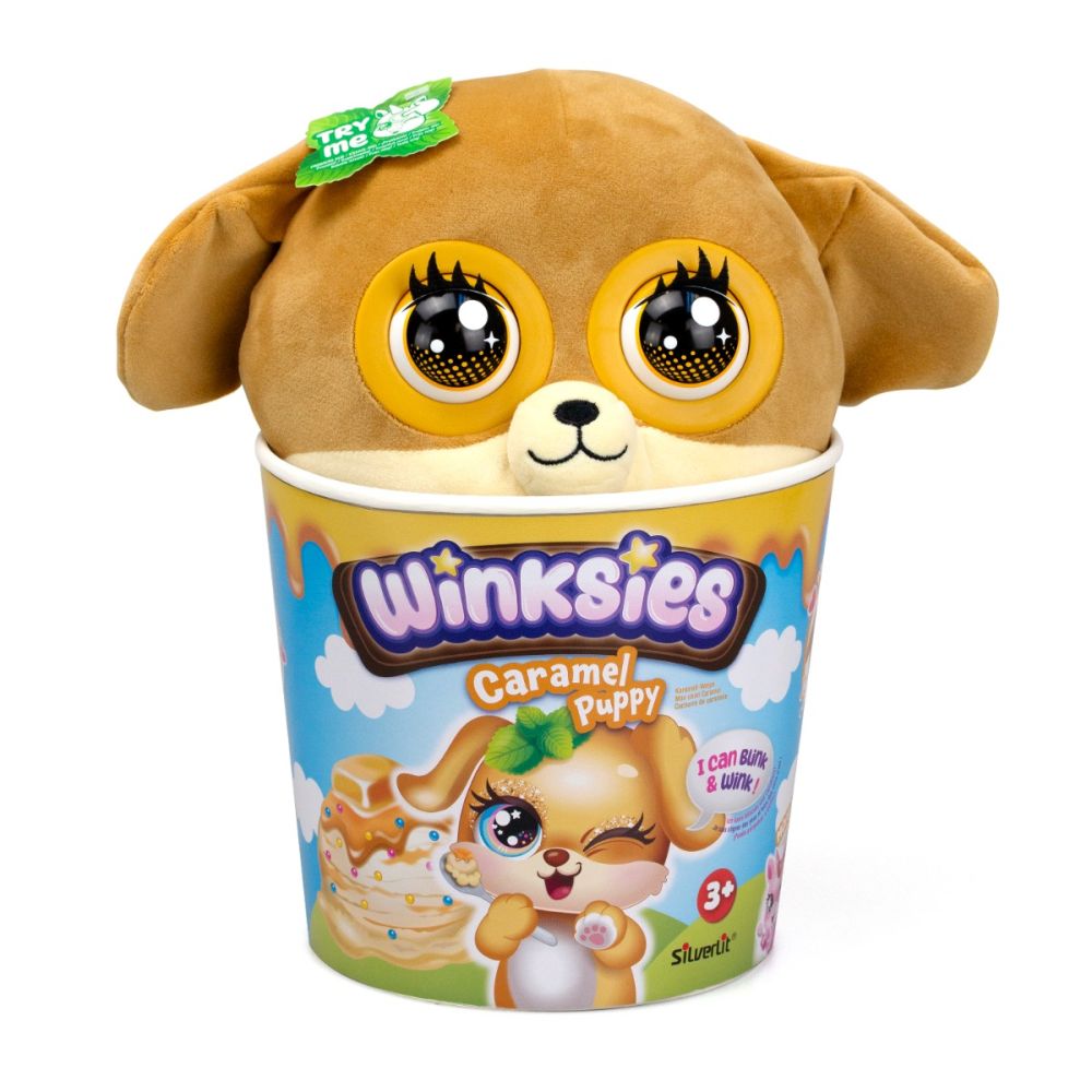 Jucarie de plus interactiva, Silverlit, Winkies, Caramel Puppy