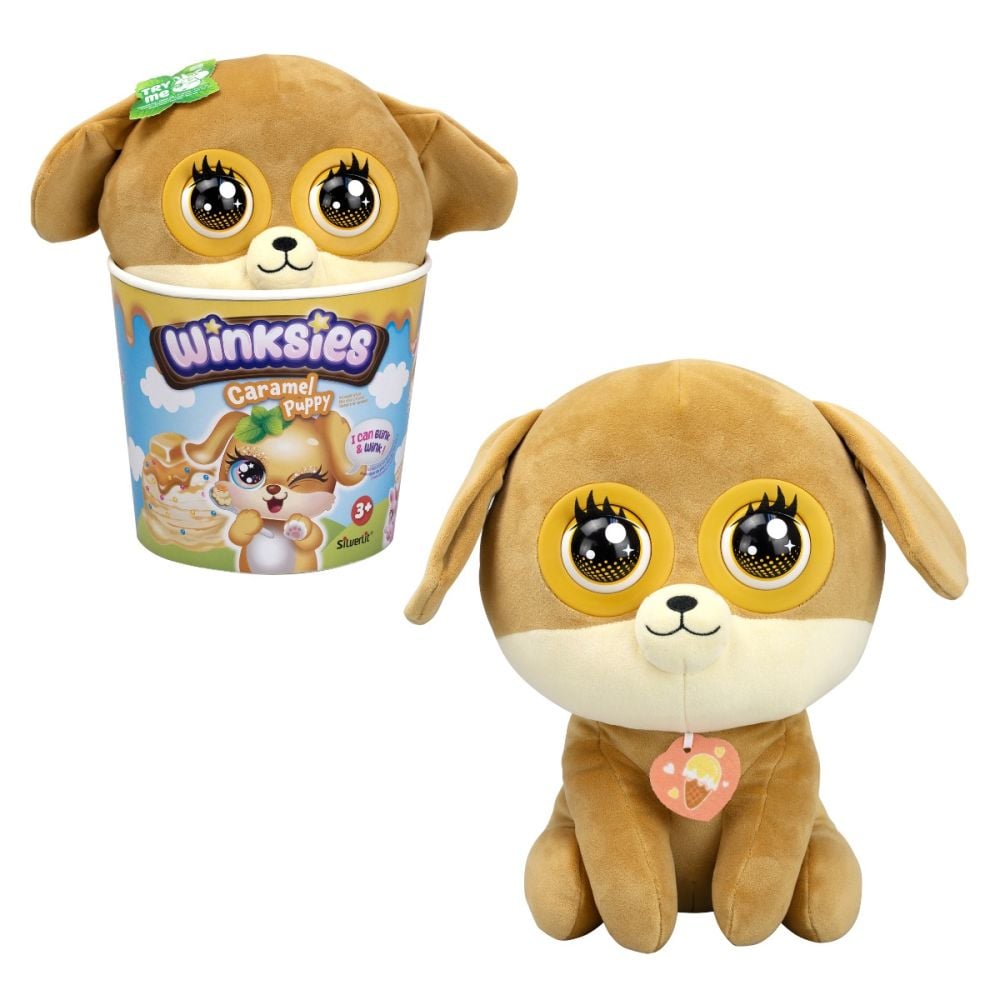 Jucarie de plus interactiva, Silverlit, Winkies, Caramel Puppy