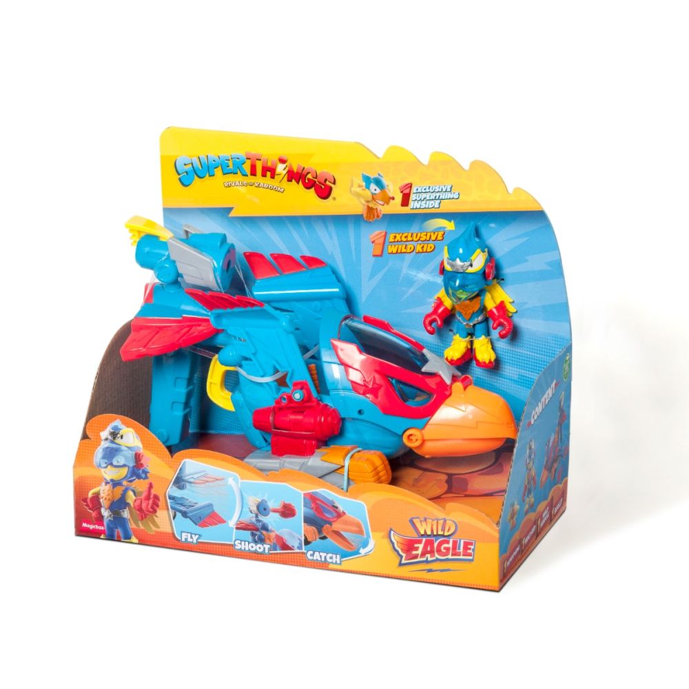 Set figurina cu vehicul, SuperThings, Wild Eagle