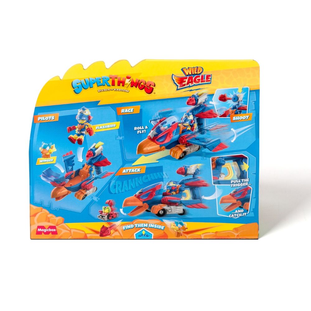 Set figurina cu vehicul, SuperThings, Wild Eagle