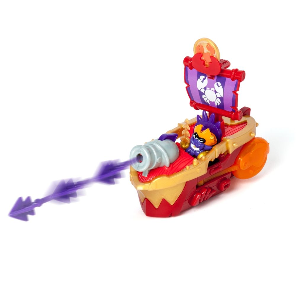 Set de joaca cu figurina Captain Bobster, Piratix, Nava Sea Crusher