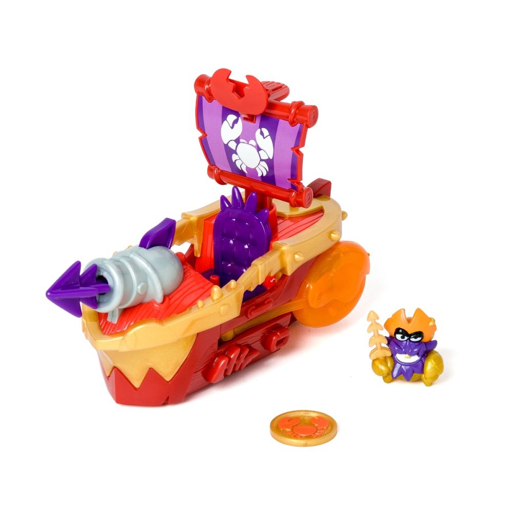 Set de joaca cu figurina Captain Bobster, Piratix, Nava Sea Crusher