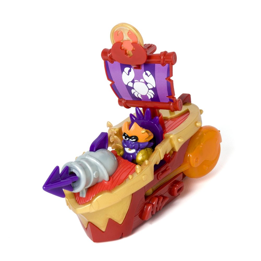 Set de joaca cu figurina Captain Bobster, Piratix, Nava Sea Crusher
