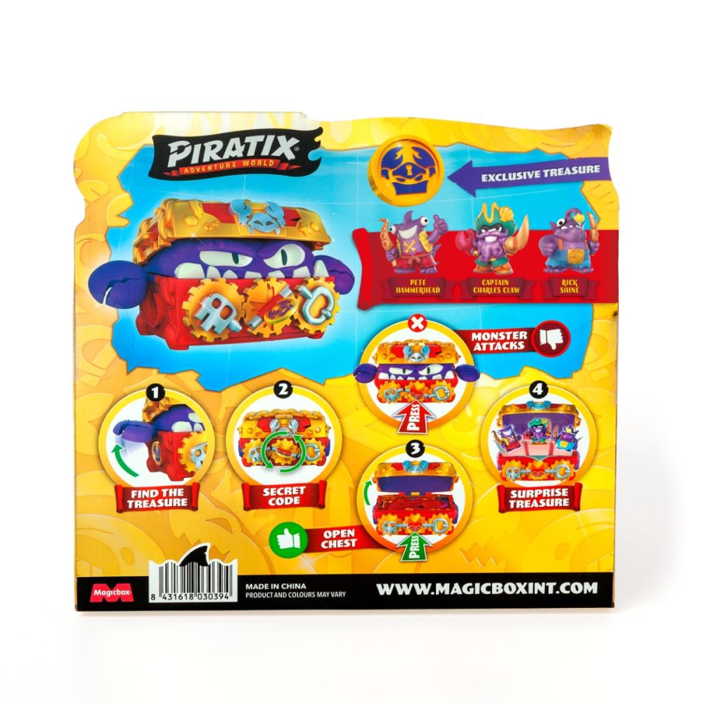 Set de joaca cu figurine, Piratix, Monster Treasure
