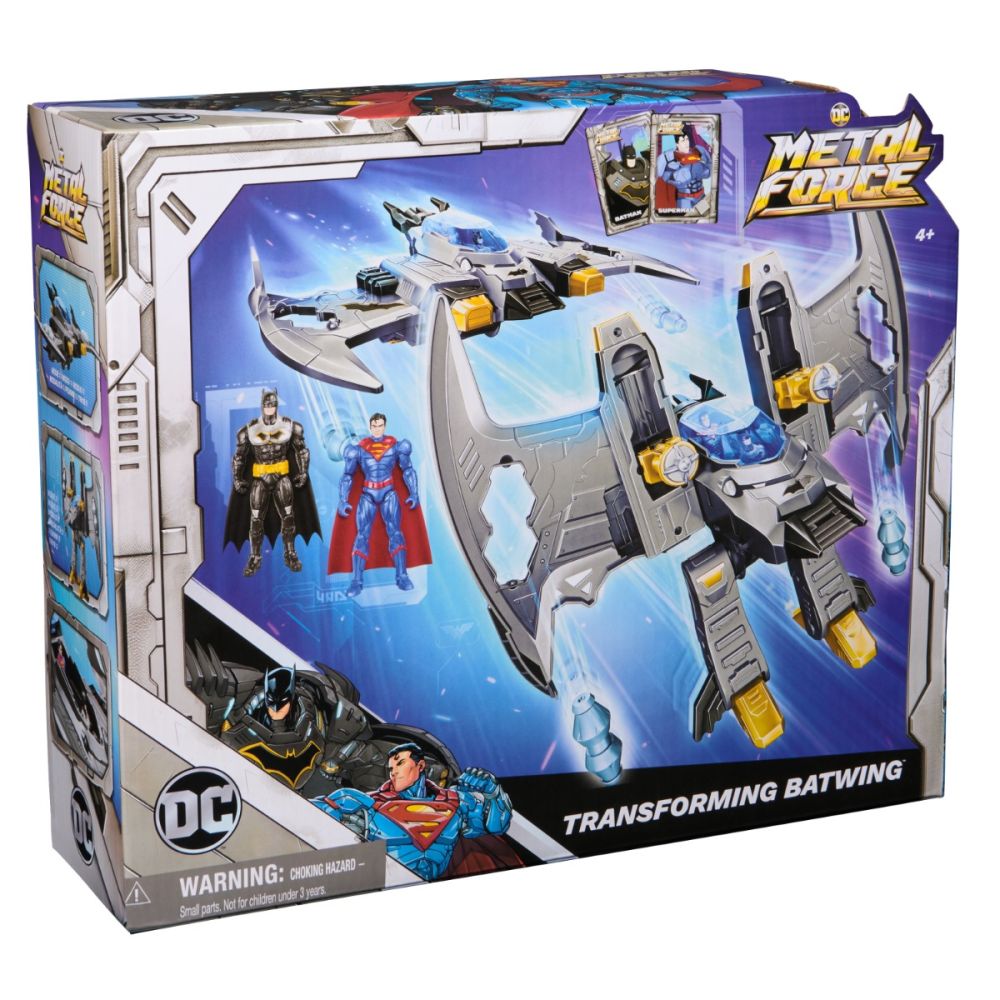 Set de joaca 2 in 1, DC Comics, Batman si Superman, Metal Force Batwing, 6070889