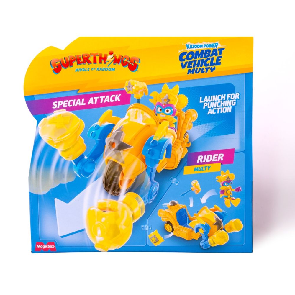Set vehicul cu figurina Superthings, Kazoom Power, Kid Multy