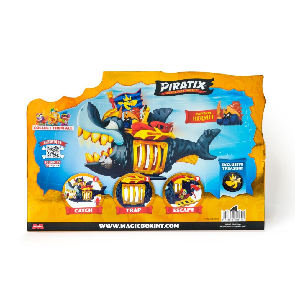Set de joaca cu figurina, Piratix, King Shark Gold