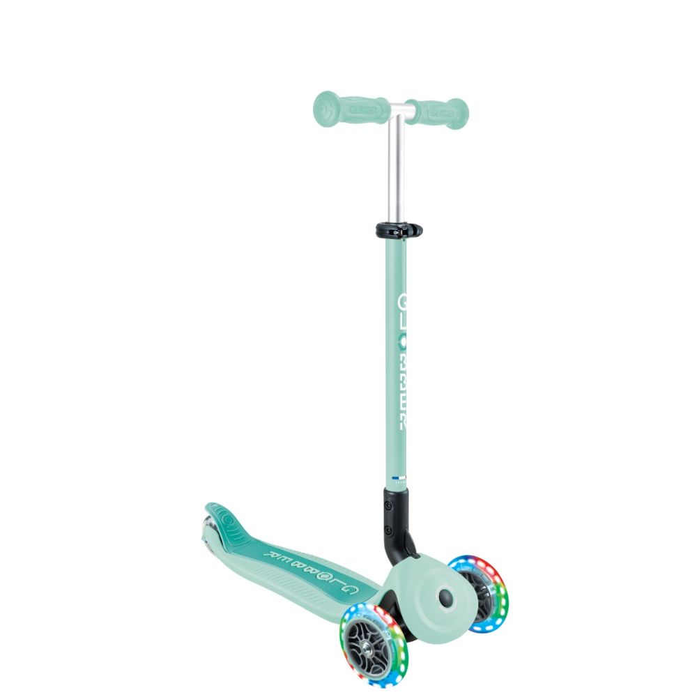 Trotineta 3 in 1 cu scaun si roti luminoase, Globber, Go Up Active, Albastru