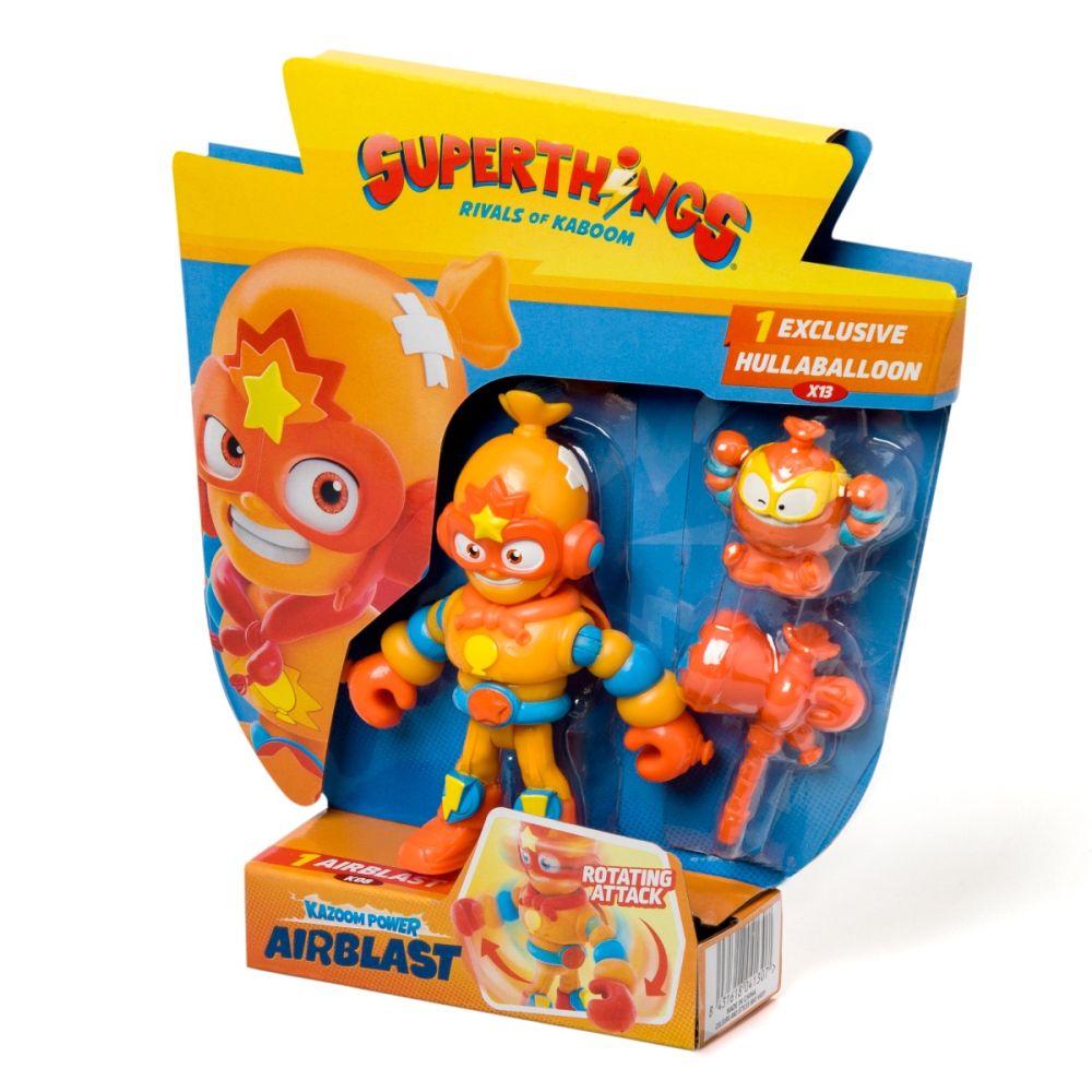 Set 2 figurine, Superthings, Kazoom Power Mission Kids, Airblast si Hullaballoon
