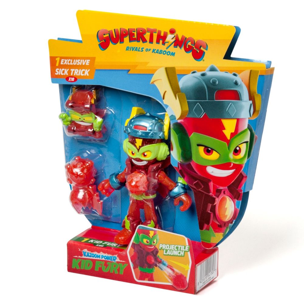 Set 2 figurine, Superthings, Kazoom Power Mission Kids, Kid Fury si Sick Trick