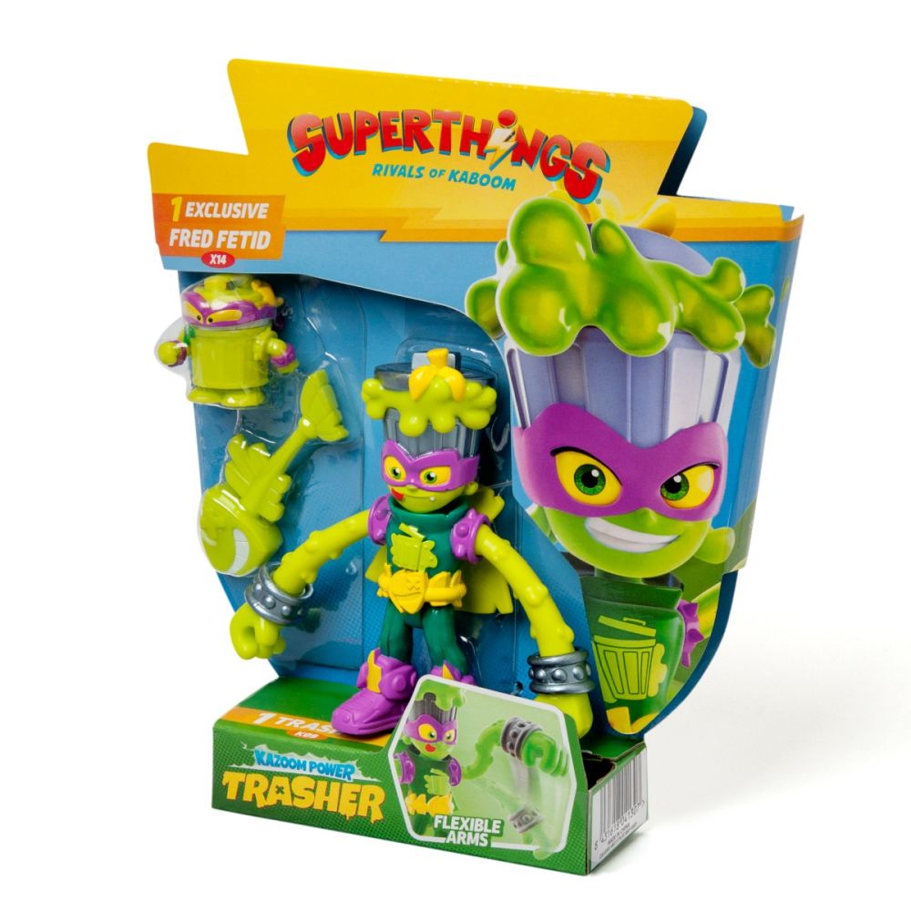 Set 2 figurine, Superthings, Kazoom Power Mission Kids, Trasher si Fred Fetid