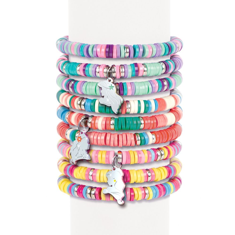 Set de creat bratari, Make It Real, Disney Princess Royal Rounds, Heishi Beads Charm, 2675 piese