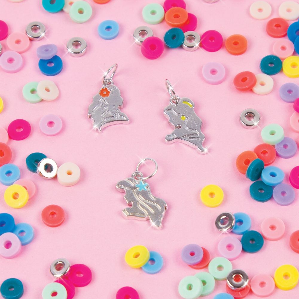 Set de creat bratari, Make It Real, Disney Princess Royal Rounds, Heishi Beads Charm, 2675 piese