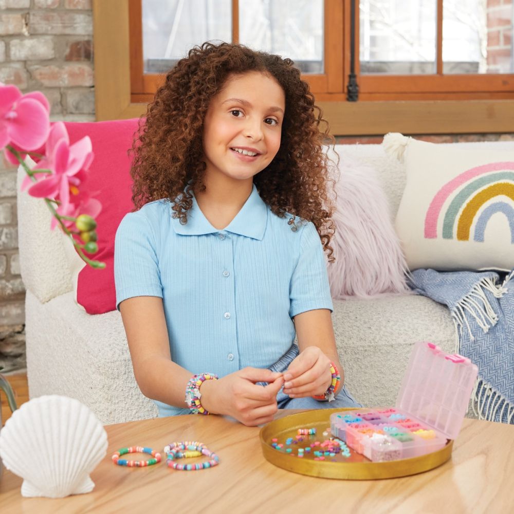 Set de creat bratari, Make It Real, Disney Princess Royal Rounds, Heishi Beads Charm, 2675 piese