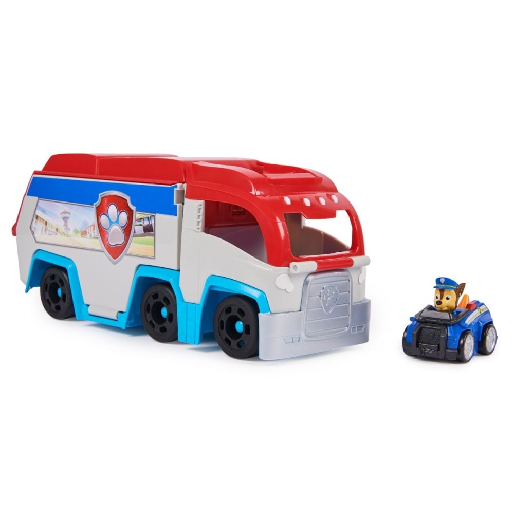Set camion si vehicul cu figurina Chase, Paw Patrol, Pup Squad