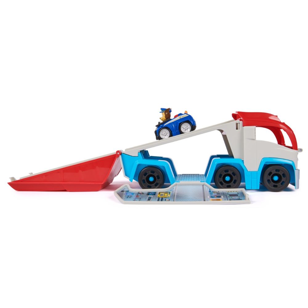 Set camion si vehicul cu figurina Chase, Paw Patrol, Pup Squad