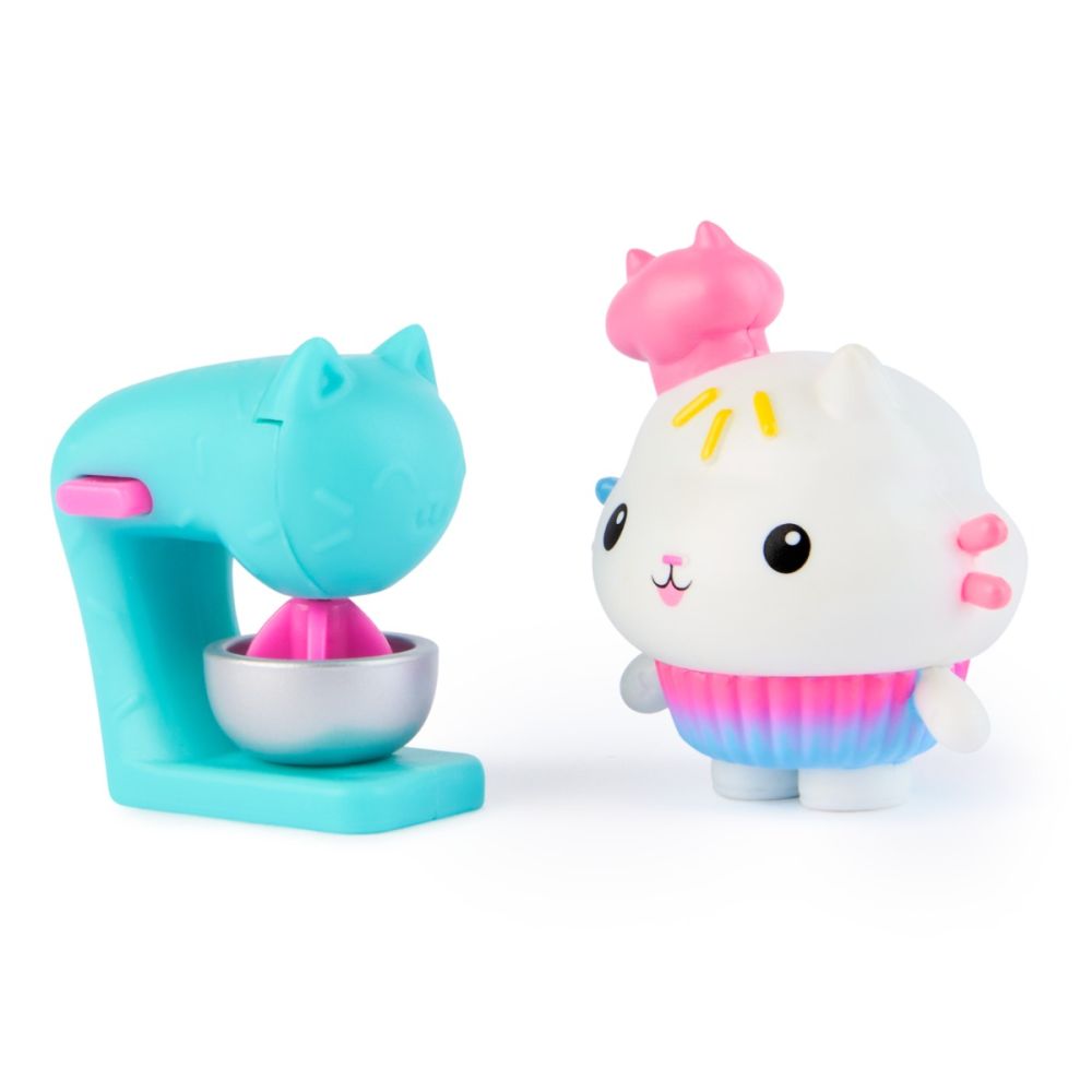 Set figurina si accesoriu, Gabbys Dollhouse, Cakey Cat si Cake Mixer, 20149925