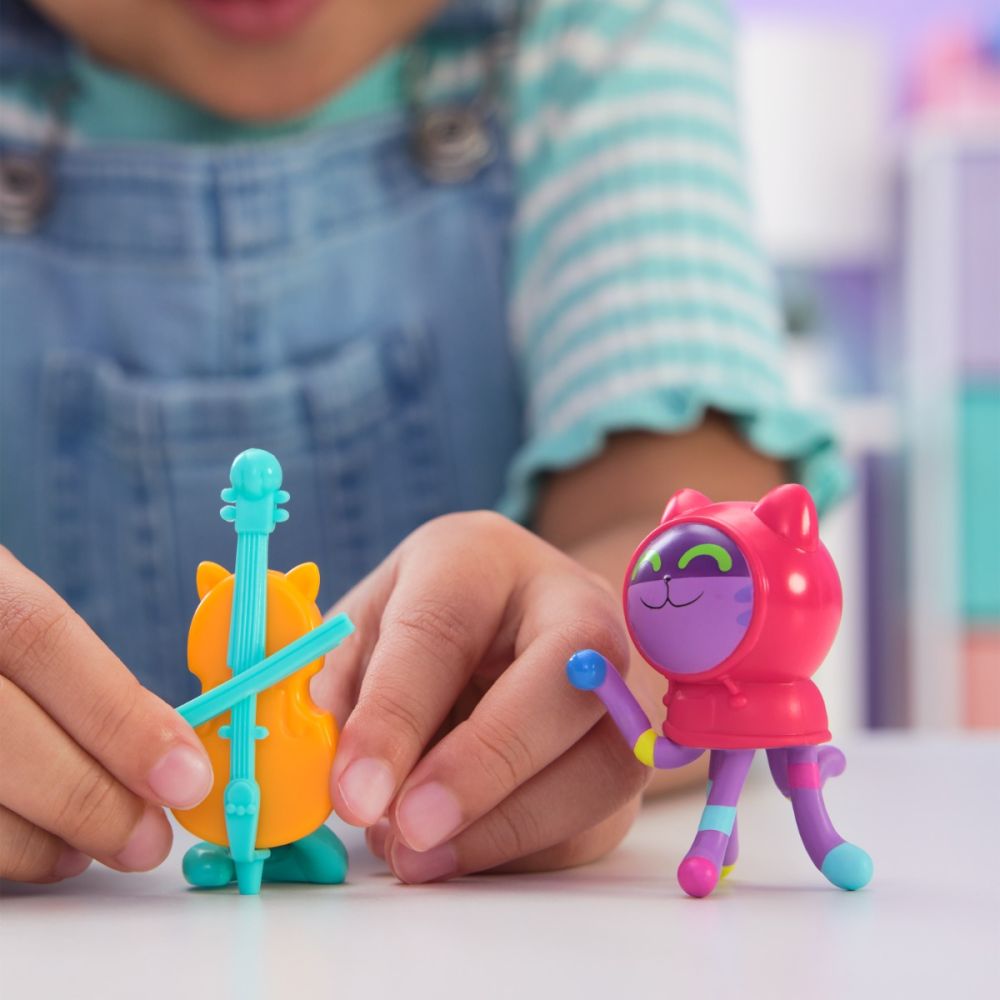Set figurina si accesoriu, Gabbys Dollhouse, Daniel James Dj Cat si Cello, 20149926