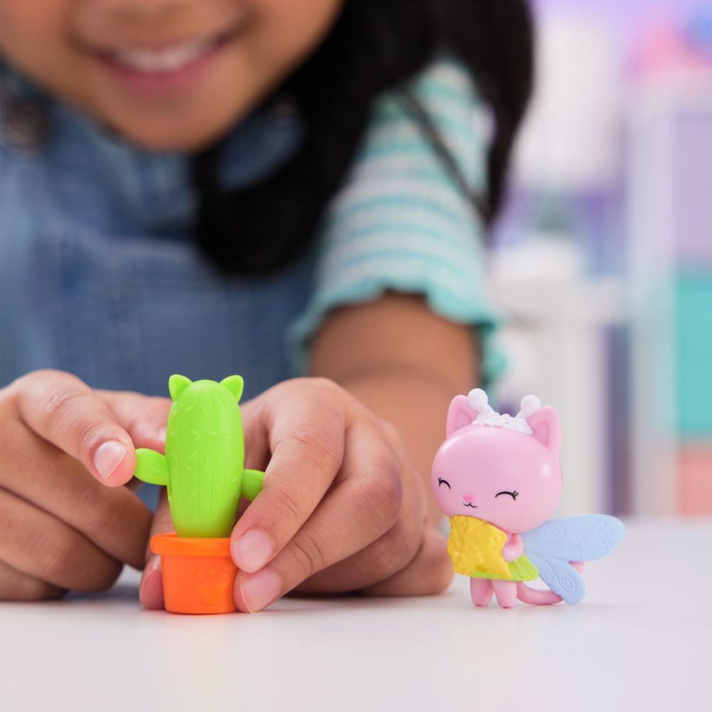Set figurina si accesoriu, Gabbys Dollhouse, Kitty Fairy si Cactus, 20149927