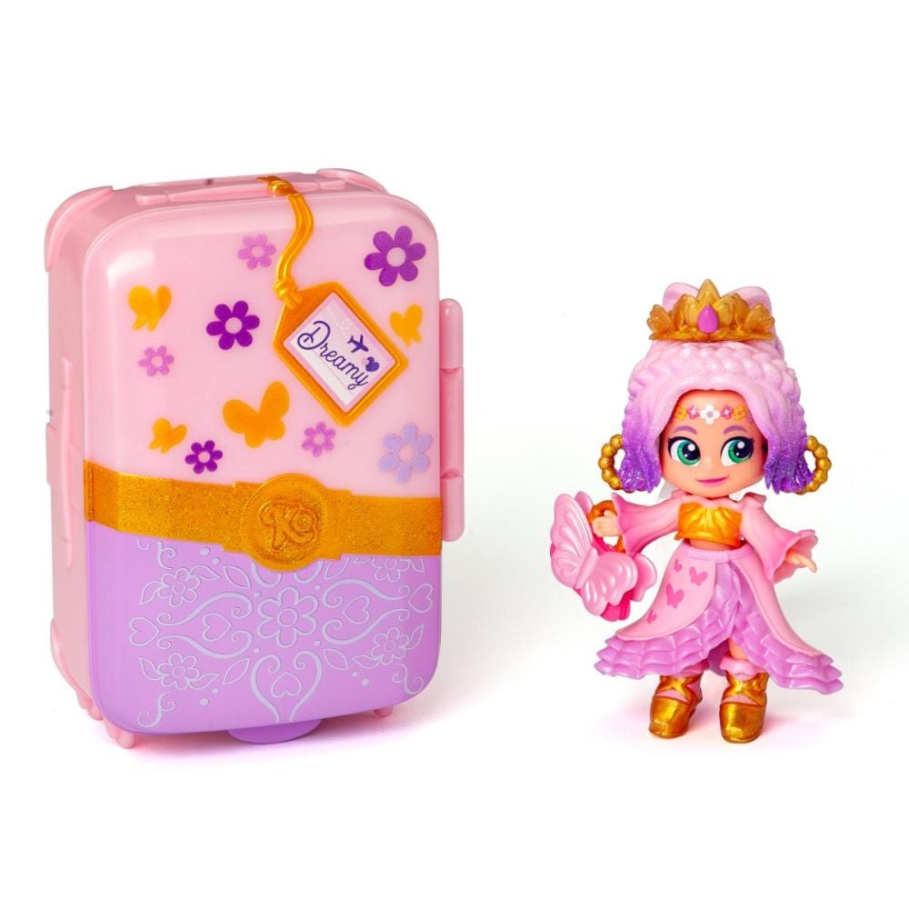 Set de joaca cu papusa Kookyloos, Suitcase Dreamy Blossom