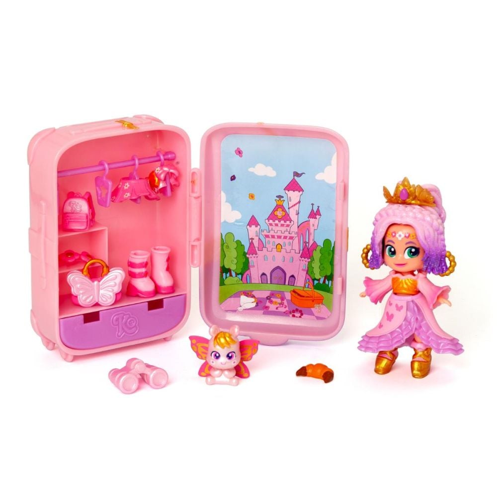 Set de joaca cu papusa Kookyloos, Suitcase Dreamy Blossom