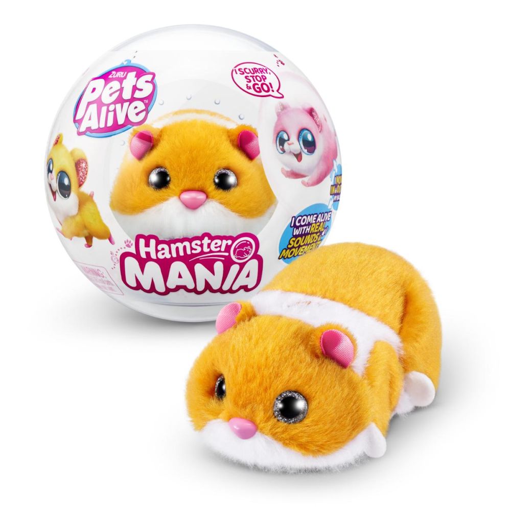 Jucarie de plus, Pets Alive, Hamster, Portocaliu