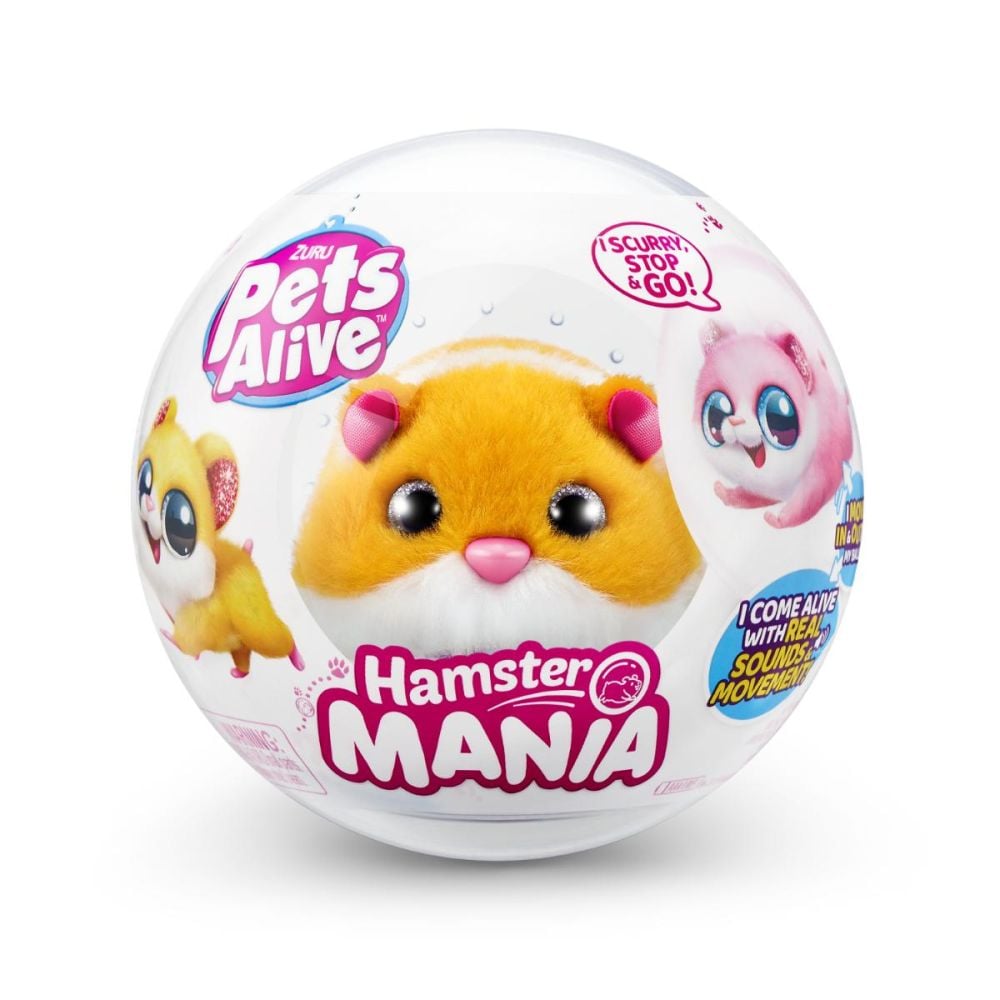 Jucarie de plus, Pets Alive, Hamster, Portocaliu