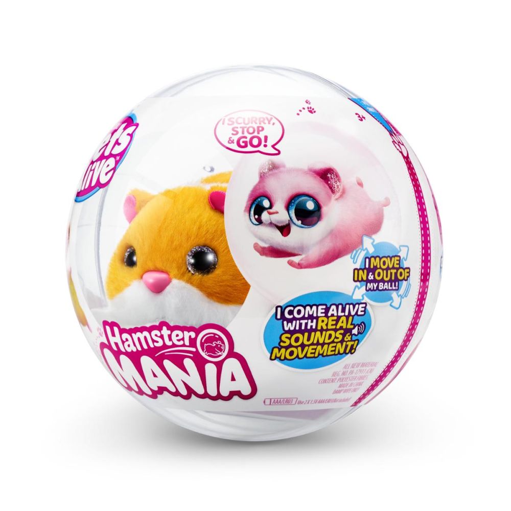 Jucarie de plus, Pets Alive, Hamster, Portocaliu