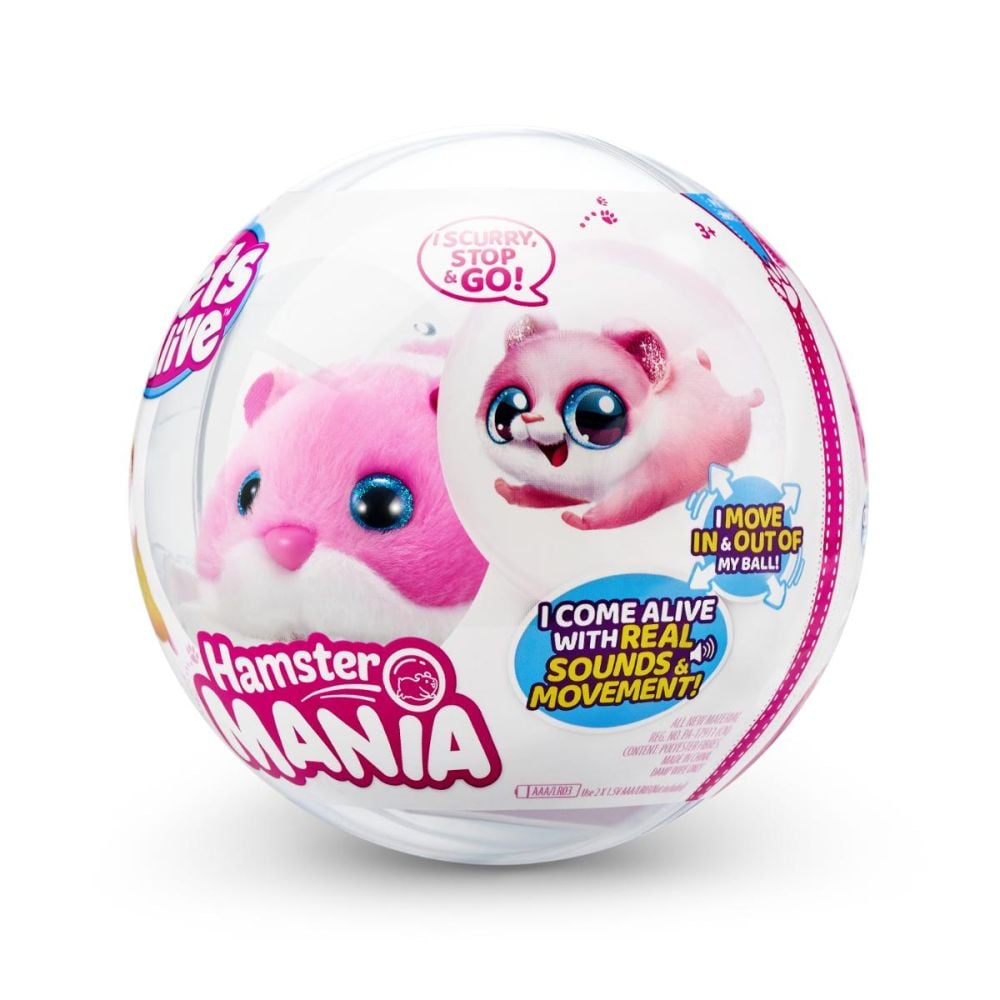 Jucarie de plus, Pets Alive, Hamster, Roz