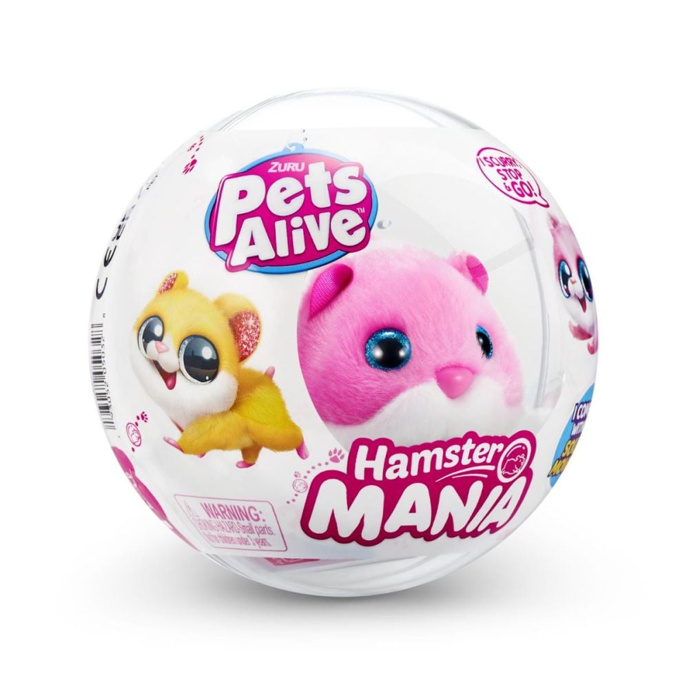 Jucarie de plus, Pets Alive, Hamster, Roz