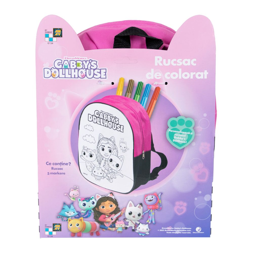 Rucsac de colorat, Gabbys Dollhouse