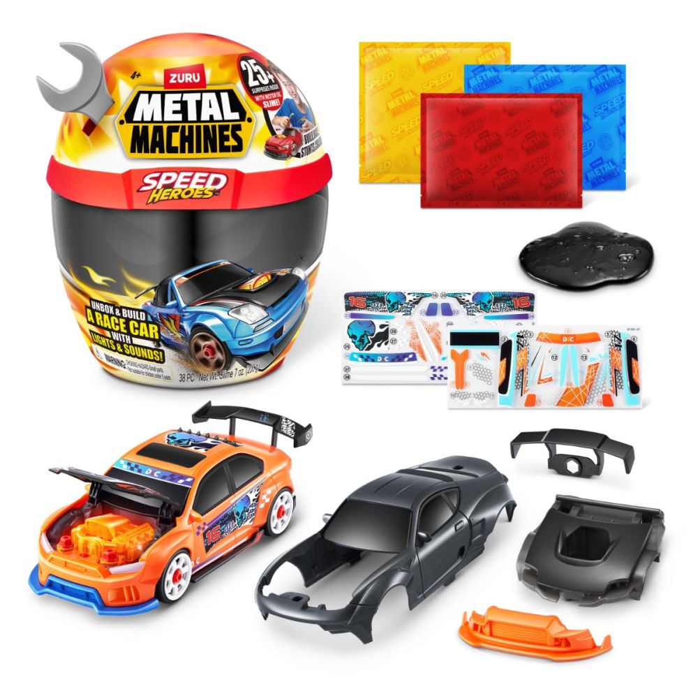 Set de constructie masina, Metal Machines, Speed Heroes