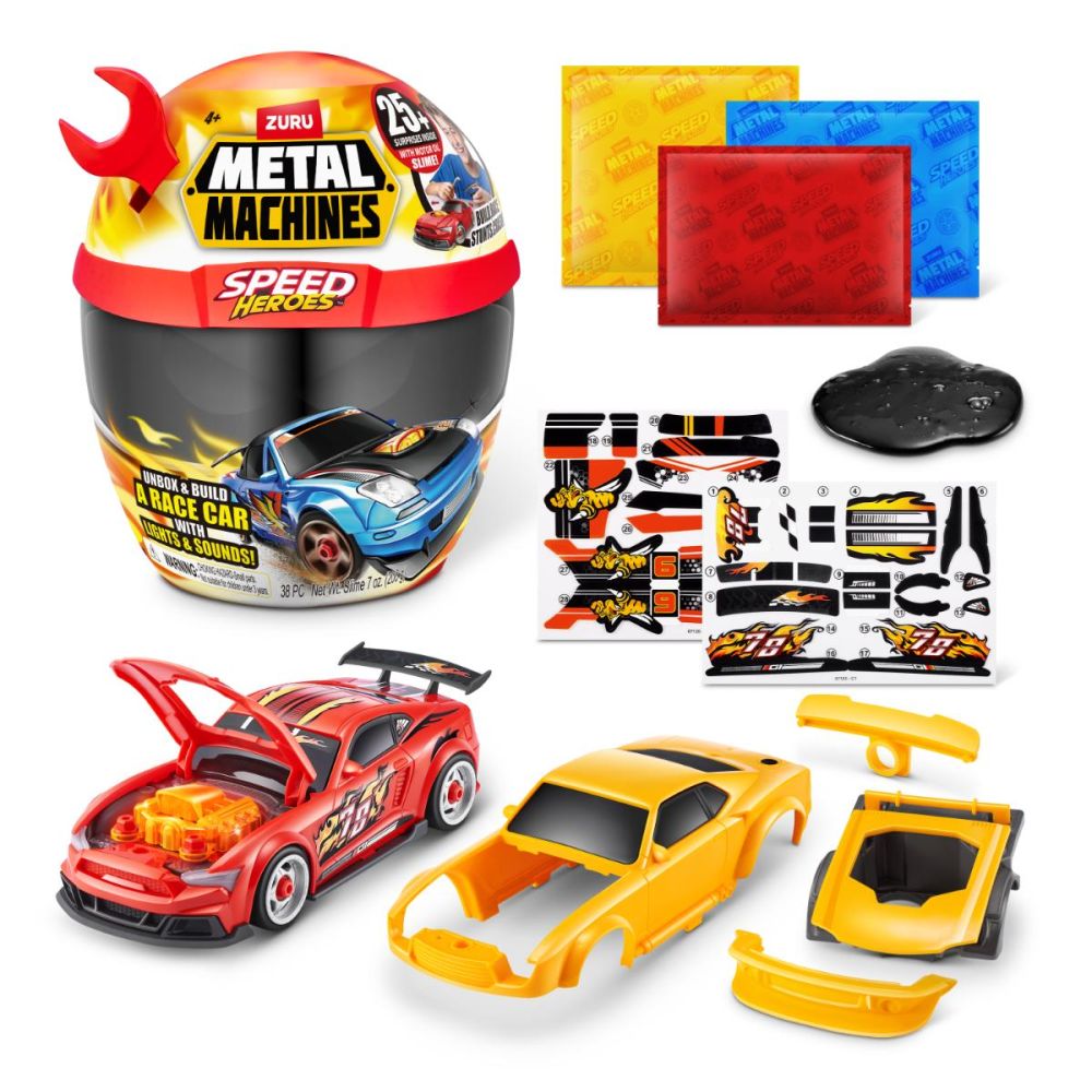 Set de constructie masina, Metal Machines, Speed Heroes