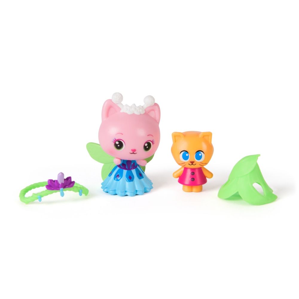 Set 2 figurine Gabbys Dollhouse, Queen Kitty Fairy si Kitty Gnome, 20151835