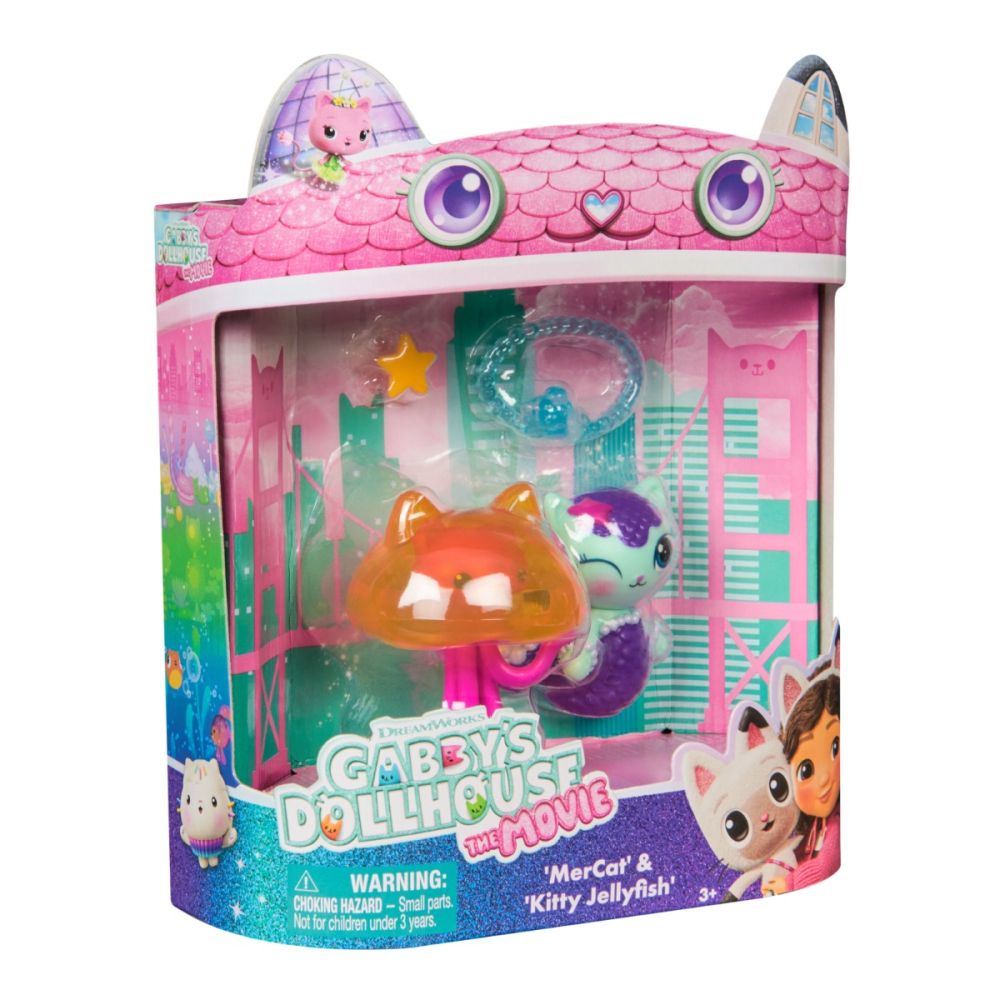 Set 2 figurine Gabbys Dollhouse, Mer Cat si Kitty Jellyfish, 20151836