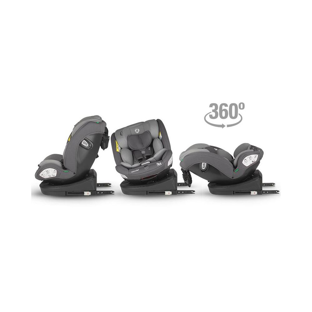 Scaun auto rotativ Coccolle Nyota, Isize 40-150 cm, Diamond Black