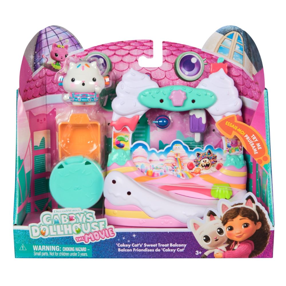 Set de joaca cu figurine, Gabbys Dollhouse, Cakey Cats Sweet Treat Balcony, 20152985