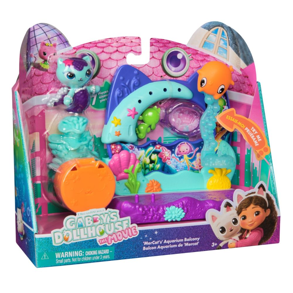 Set de joaca cu figurine, Gabbys Dollhouse, MerCats Aquarium Balcony, 20152984