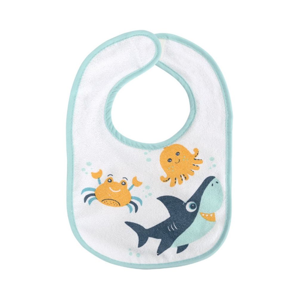 Set 7 bavete, Lorelli, bumbac si peva, 30 x 19 cm, inchidere cu banda velcro