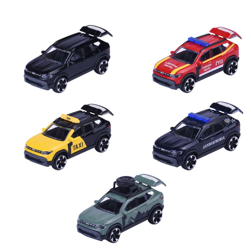 Set 5 masinute din metal, Majorette, Dacia Duster, 1:64