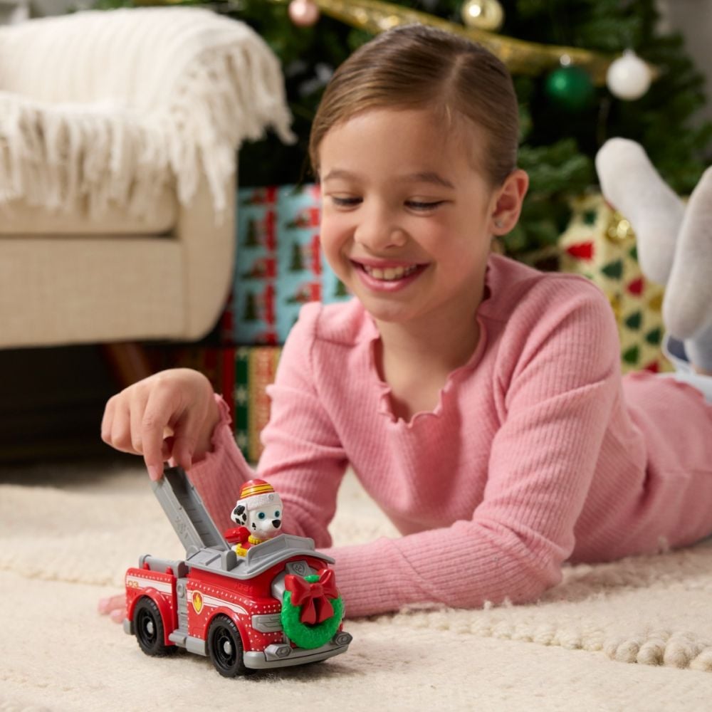 Masina cu figurina, Paw Patrol, Marshall Holiday Fire Truck, 20153732
