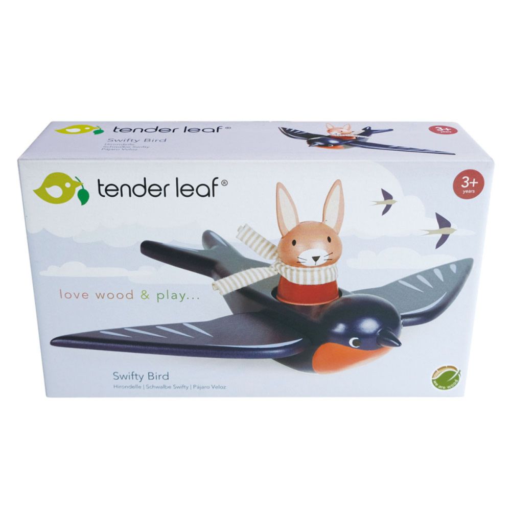 Randunica Swifty din lemn premium, Tender Leaf Toys