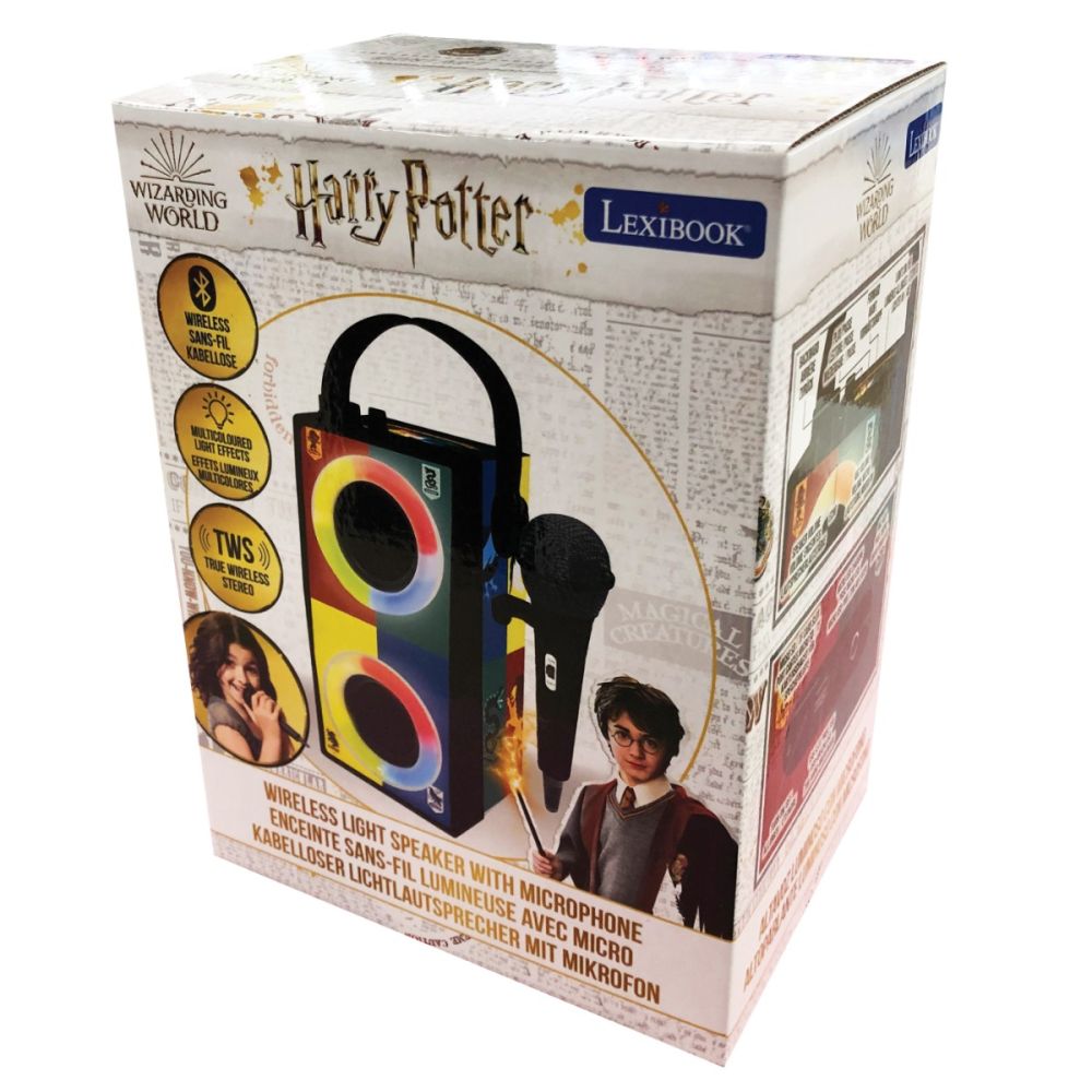 Boxa portabila cu microfon si efecte de lumini, Lexibook, Harry Potter