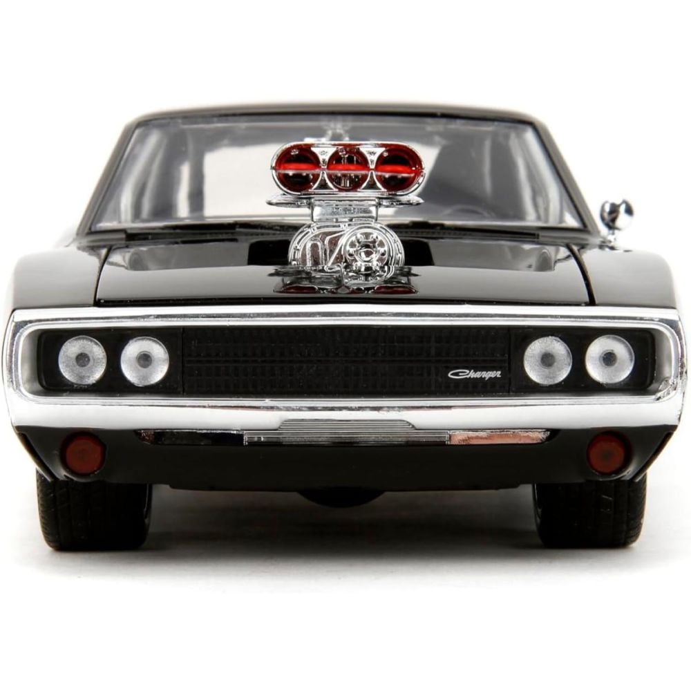 Set masina si figurina, Jada, Fast And Furious, Dodge Charger 1970 si Dominic Toretto.